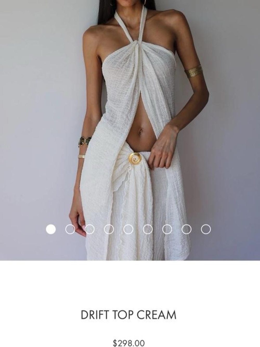 Savannah Morrow NWT Drift Top in Cream, XXS
